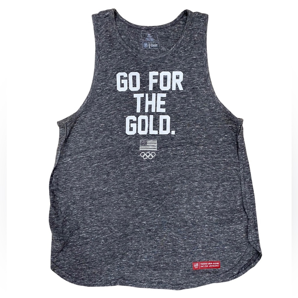 Olympic Team USA Rio De Janeiro 2016 ‘Go For The Gold’ Heather Gray Tank Top (M)
